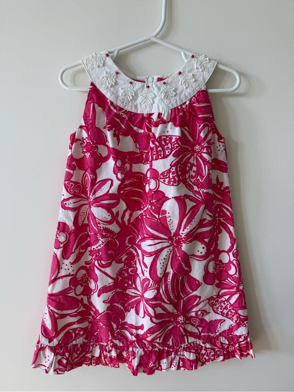 Lilly Pulitzer Pink and White Floral Sleeveless Dress
